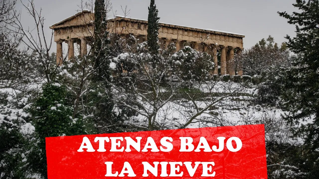 Atenas con Nieve - Paseamos con el centro y sus ruinas...