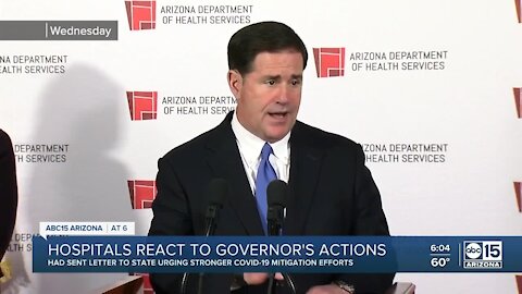 Valley hospitals react to mitigation efforts Governor Ducey did and didn't enact