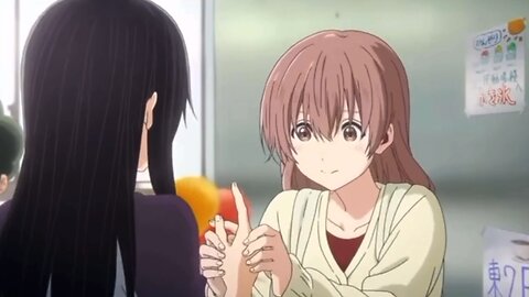 Best girl Shouko Nishimiya says “moron” Japanese and English