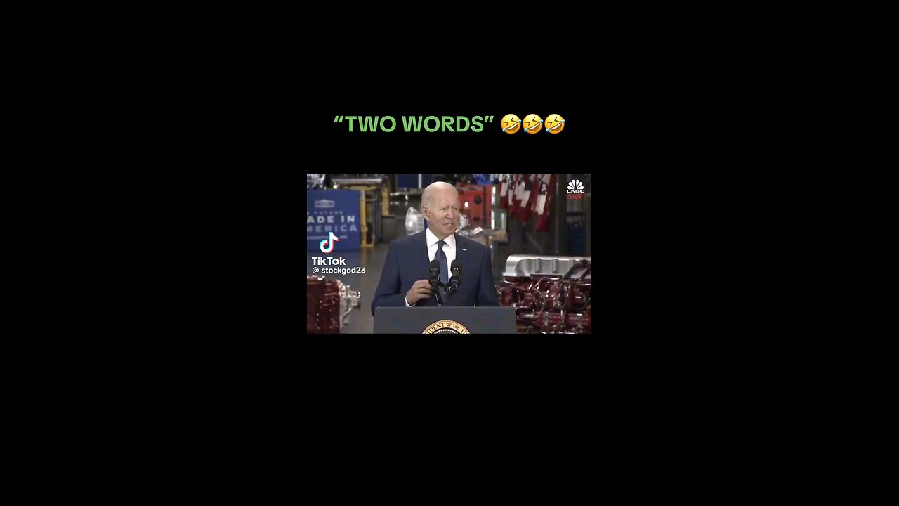 President Biden starting off with two words......