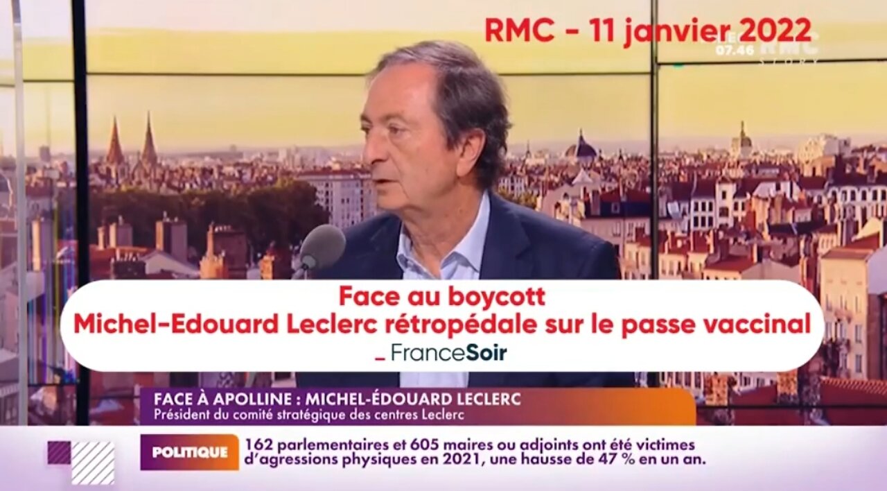 Michel- Édouard Leclerc fait marche arrière sur le pass vaccinal après des menaces de BOYCOTT.