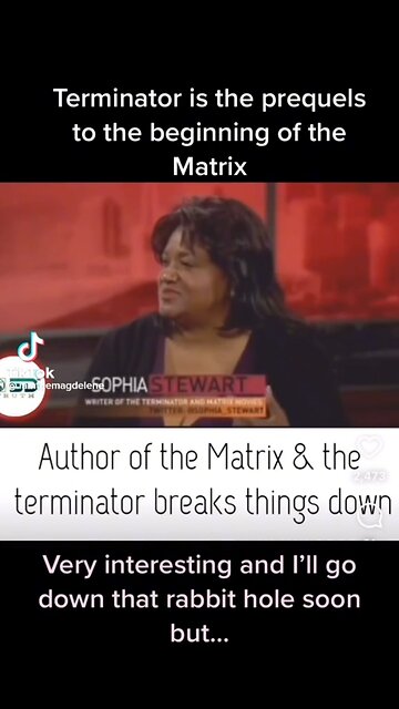 TERMINATOR IS THW PREQUEL TO THE MATRIX, PER THE AUTHOR OF BOTH BOOKS
