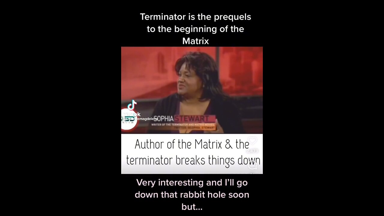 TERMINATOR IS THW PREQUEL TO THE MATRIX, PER THE AUTHOR OF BOTH BOOKS