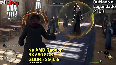 Hogwarts Legacy - (#4 Dublado e Legendado PTBR), Live na AMD Radeon RX 580 8GB 256bits 2048SP