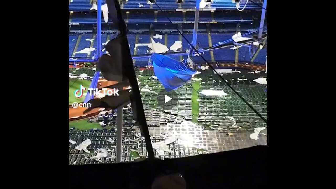 This is devastating. Tropicana field (which was being used as a shelter) roof was destroyed...