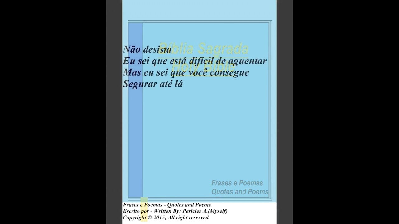 Não desista eu sei que está difícil, ore a Deus! [Poesia] [Frases e Poemas]