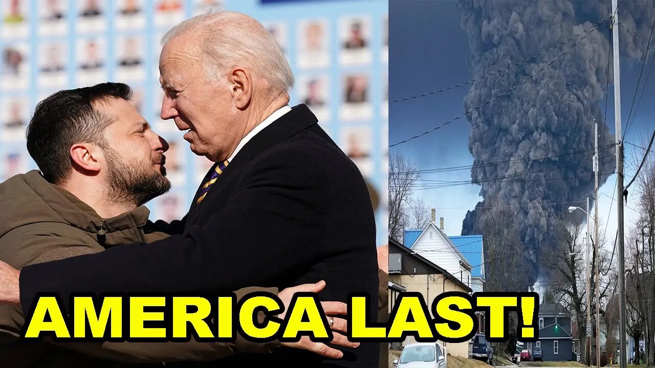 Joe Biden ABANDONS East Palestine Americans for Ukraine visit! Pledges $500 MILLION more for Ukraine