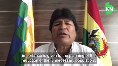 Evo Morales (Fmr.President of Bolivia) warns of the "Depopulation Agenda"