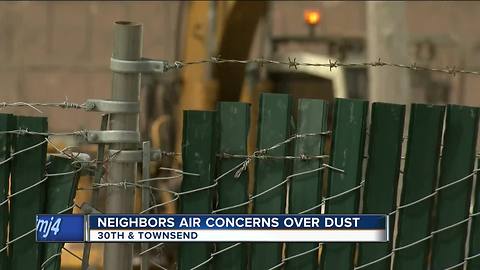 Neighbors concerned with dusty conditions