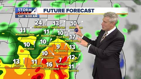 Muggy and wet Saturday