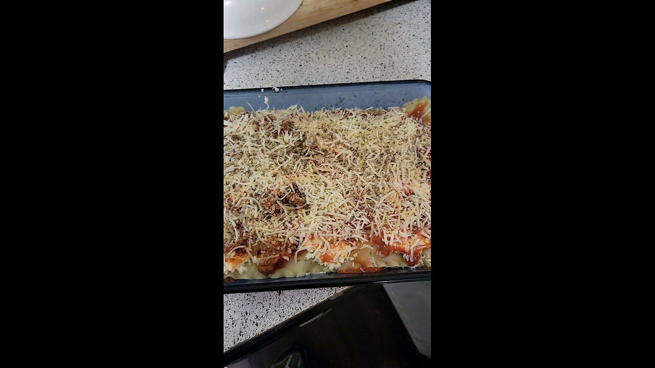 lasagna ready for oven