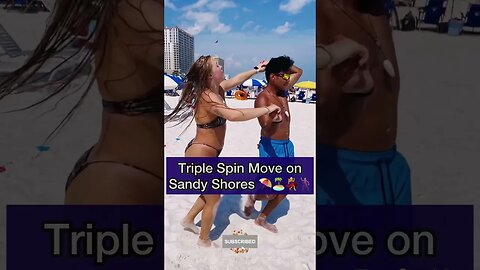 🌴 Sandy Shenanigans on Sandy Beach💃🕺🏽#dancingonthesand #countrydance #swingdance #coupledance