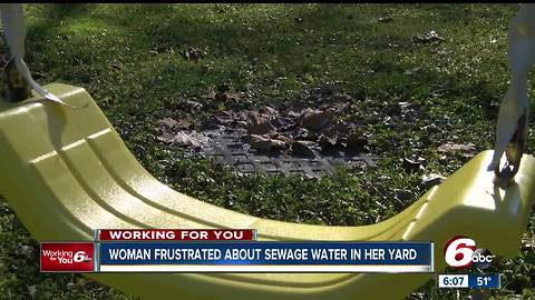 Kokomo mother says raw sewage drains into backyard whenever it rains
