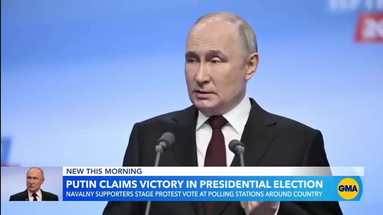 Putin declares victory in Russian presidential election