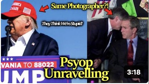 Psyop Unravelling: Trump Bullet Photo By SAME PHOTOGRAPHER Who Photo'ed George Bush 9/11 Ear Whisper