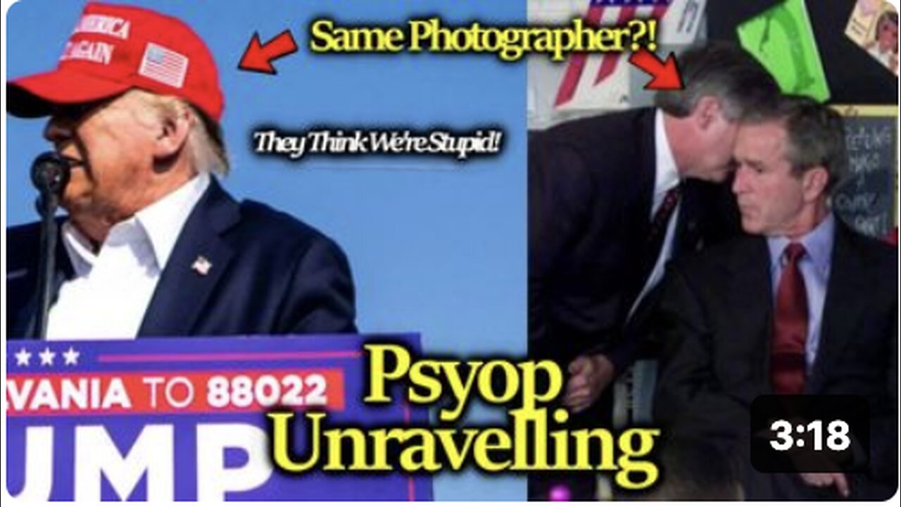 Psyop Unravelling: Trump Bullet Photo By SAME PHOTOGRAPHER Who Photo'ed George Bush 9/11 Ear Whisper