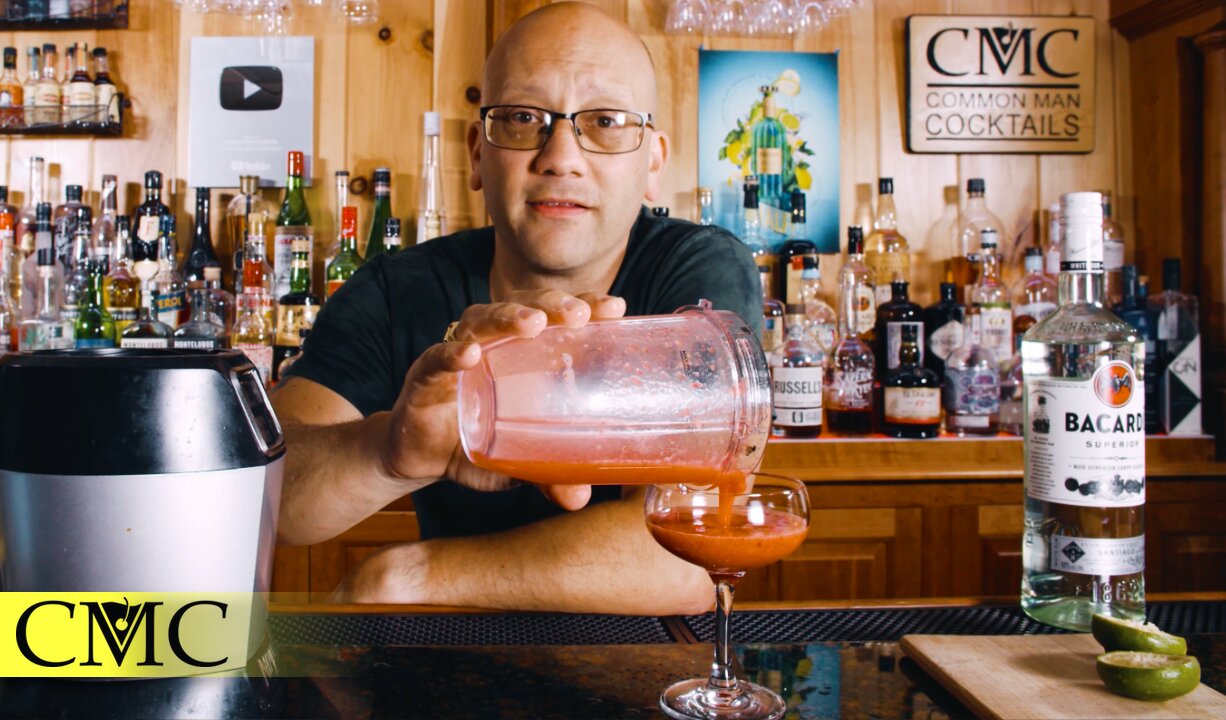 Frozen Strawberry Daiquiri on a Budget | $2 Cocktail for 4th of July