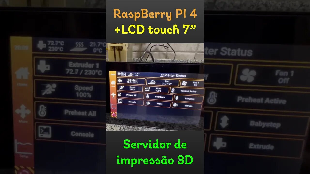 Servidor de impressão 3D com RaspBerry PI 4 - #shorts