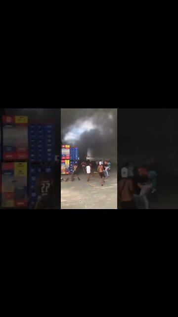 Warehouses at Rio de Janeiro's main food distribution center are on fire in Brazil