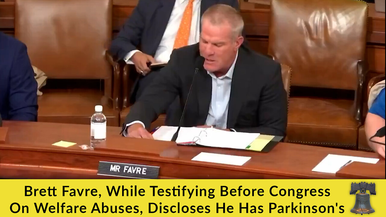 Brett Favre, While Testifying Before Congress On Welfare Abuses, Discloses He Has Parkinson's