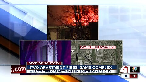 Two apartment fires, same complex