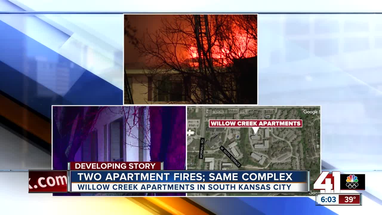 Two apartment fires, same complex
