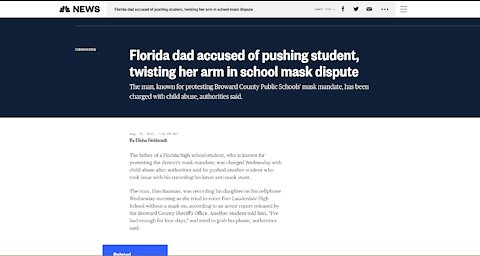 Florida Dad Accused of physically attacking a high school student in a mask dispute!