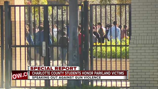 Charlotte County students honor Parkland victims - 10am live report