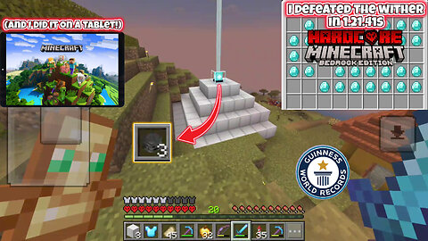 How I Became the 1st Person in the world to defeat the Wither in 1.21.41s Hardcore Minecraft Bedrock