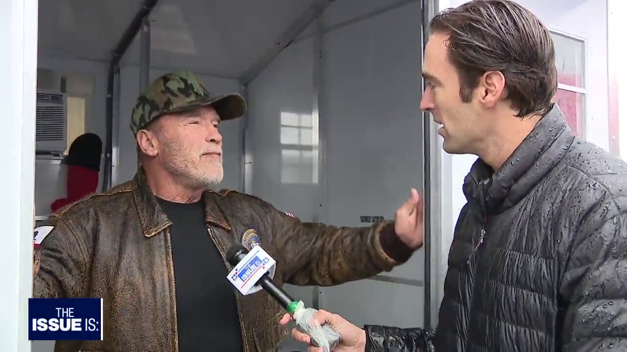 Arnold Schwarzenegger donates 25 tiny homes to homeless vets at the VA in West LA.