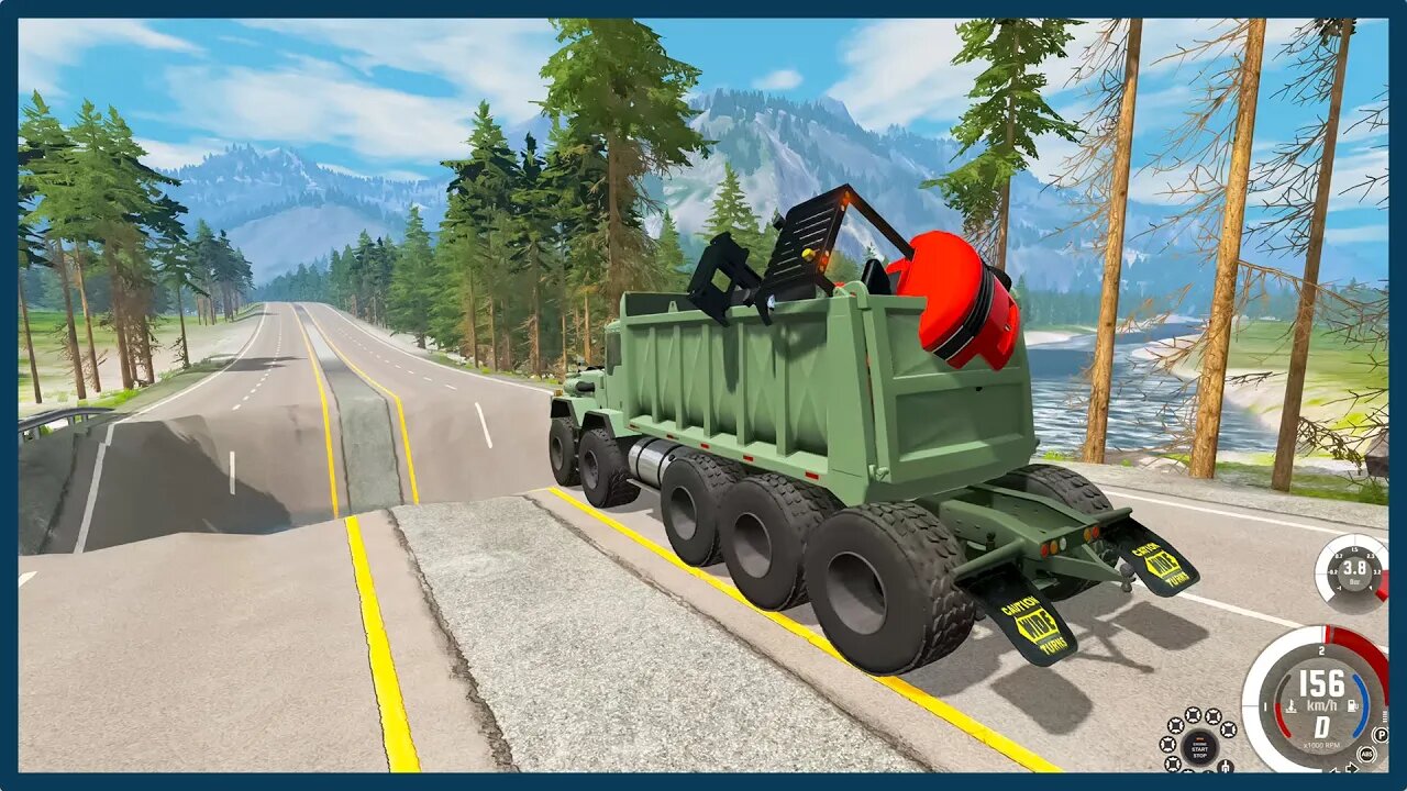 TruckFails | Truks vs Giant Pit #94 | BeamNG.Drive |TrucksFails