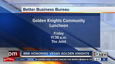 Better Business Bureau hosts Golden Knights Community luncheon