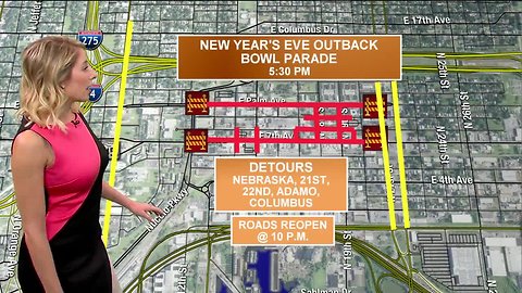 Tampa Bay Traffic | New Year's Eve & Outback Bowl road closures