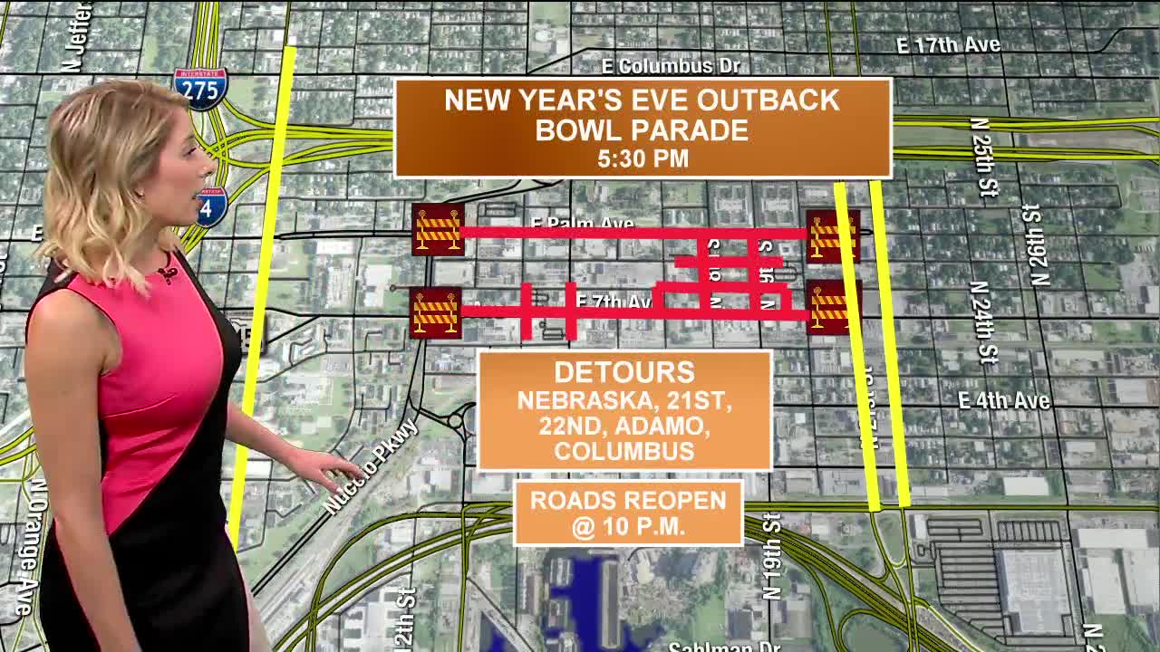 Tampa Bay Traffic | New Year's Eve & Outback Bowl road closures