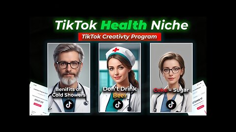 THE BEST TikTok Niche In 2024 Creativity Program (Health Niche)💵