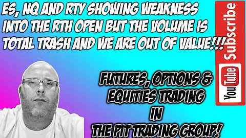ES E-mini S&P500 & NQ NASDAQ 100 - RTH Futures Live Stream - The Pit Futures Trading