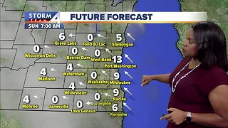 Partly cloudy and breezy Sunday