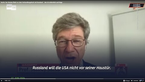 Russland möchte weder USA und NATO vor seiner Haustüre. Sagt Sachs !