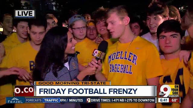 Moeller students prepare for St. X game with early morning tailgate