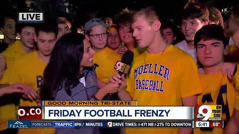 Moeller students prepare for St. X game with early morning tailgate