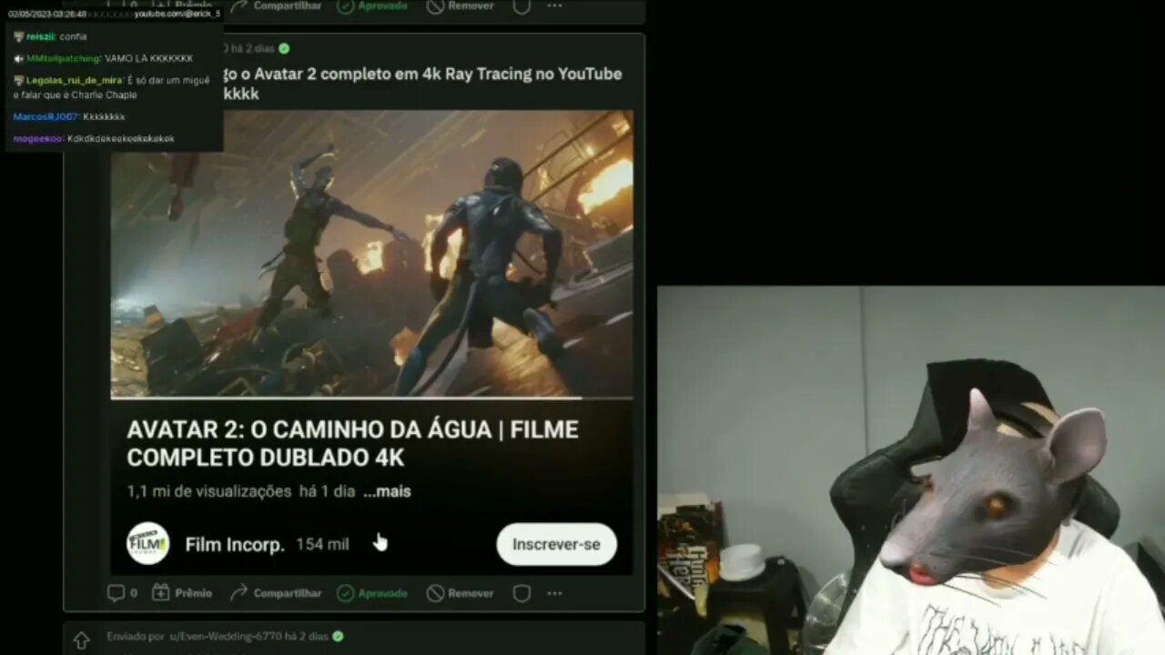 Avatar 2 no youtube em 4k