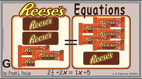 VISUAL REESES 2.5+2x=1x+5 EQUATION _ SOLVING EQUATIONS _ SOLVING WORD PROBLEMS