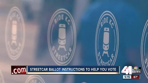 Streetcar ballot instructions to help you vote