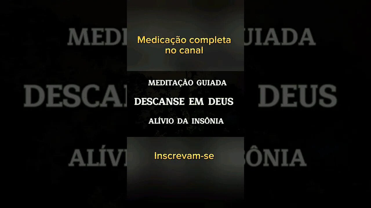 MEDITAÇÃO GUIADA PARA ALÍVIO DA INSÔNIA, DESCANSE EM DEUS. 🙏🙌 #meditacaoguiada #shorts