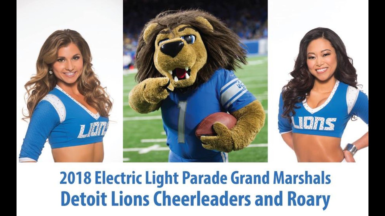 Detroit Lions Cheerleaders and Roary will serve as Silver Bells Grand Marshals