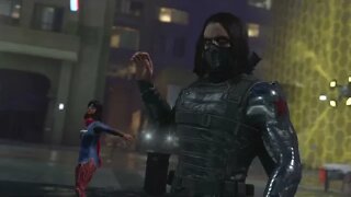 Marvel's Avengers Captain America: The Winter Solider Masked Cosmetic Outfit Gameplay