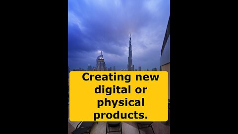 Creating new digital or physical products in business.