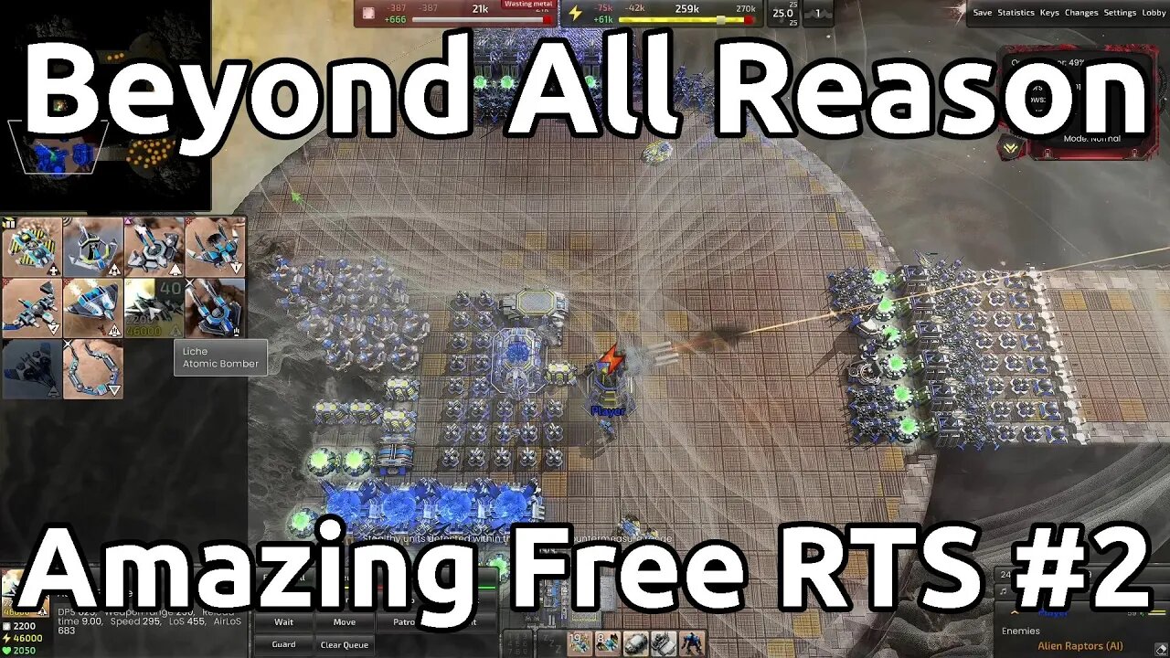 Beyond All Reason RTS Gameplay - Raptor Mode - 2