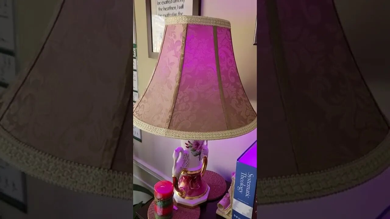 Purple Party Swan Lamp