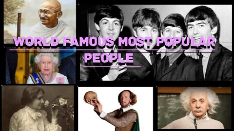 World most popular people